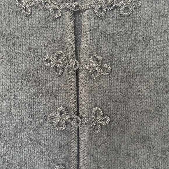 Vintage Lee Herman Black Boucle Cardigan With Toggle Closure EUC - Picture 5 of 7